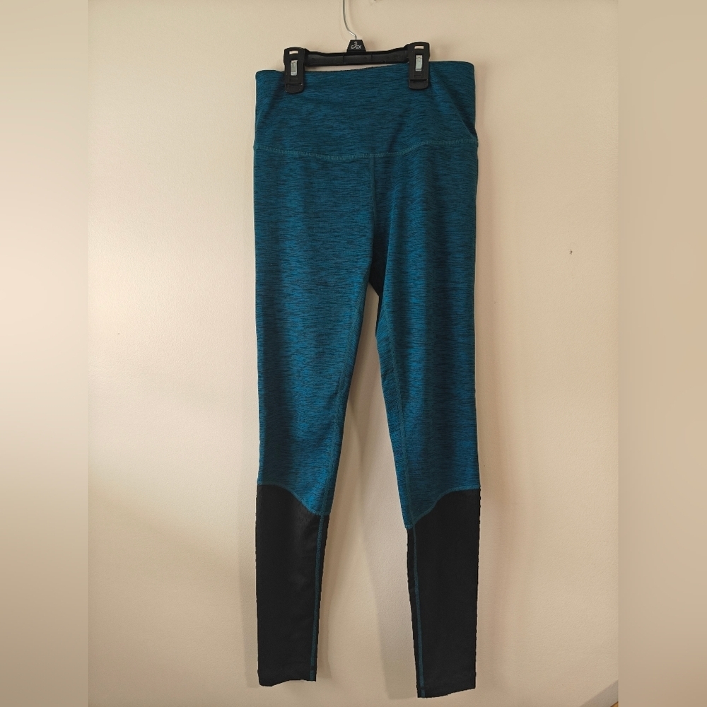 Manduka Yoga High Line Mesh Legging Teal Size Small